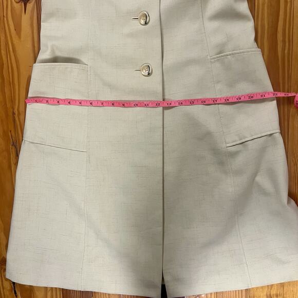 Vintage 1970s Primrose Yellow Trench Coat Button Up Size S No Belt Lorendale - Picture 10 of 16